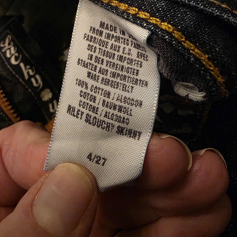 Lucky Brand Riley Slouchy Skinny Jeans Sz 4 / 27. - Picture 4 of 6